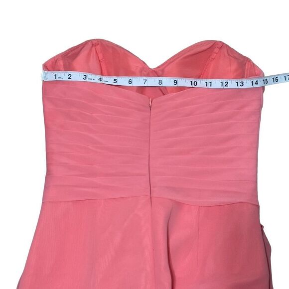 MORI LEE by Madeline Gardner Strapless Coral Gown Size 8 - Picture 12 of 14
